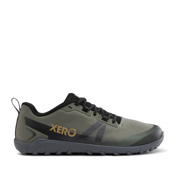 Xero Men's Trail Shoe Mesa Summit - Army Green, outer side view.
