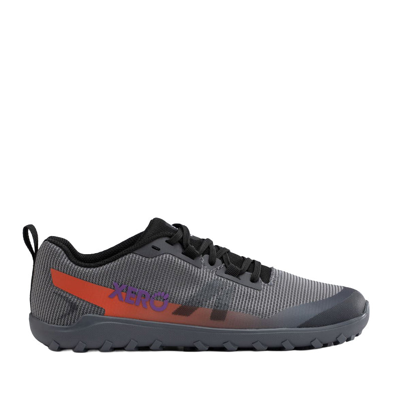 Xero Women's Trail Shoe Mesa Summit - Asphalt, outer side view.