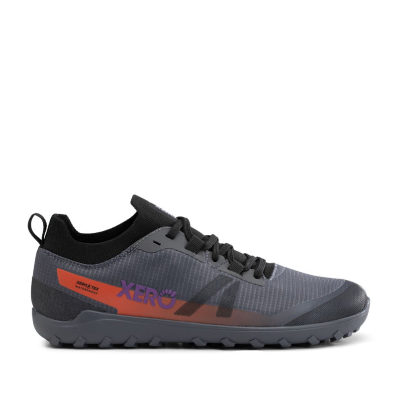 Xero Women's Waterproof Trail Shoe Mesa Summit - Asphalt, outer side view.