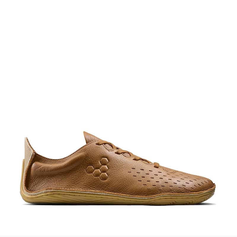 Vivobarefoot Men's Sensus II Grounding Lace Up Shoe - Tan, outer side view.