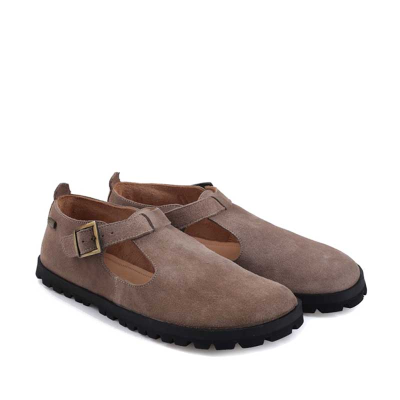 Pair of Tikki Lang.S Women's Shoes Mira - Almond, angled view showing outer side and front.