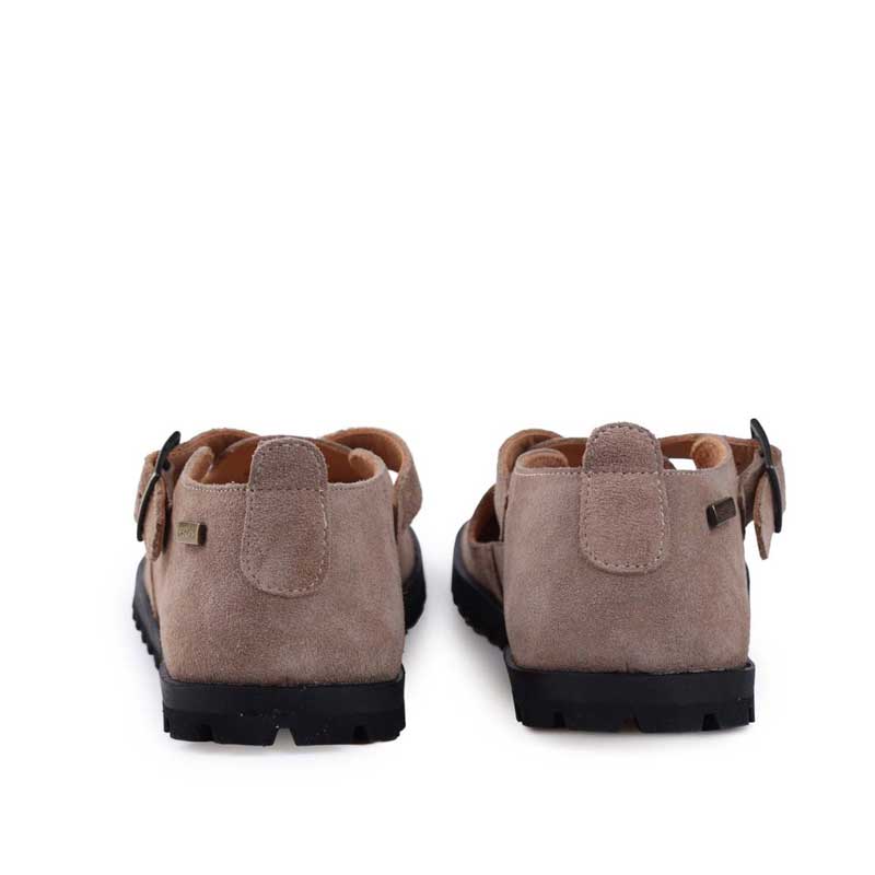 Pair of Tikki Lang.S Women's Shoes Mira - Almond, rear view.