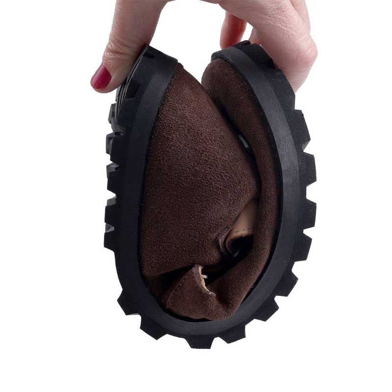 Tikki Lang.S Women's Shoe Mira - Brown, folded up.