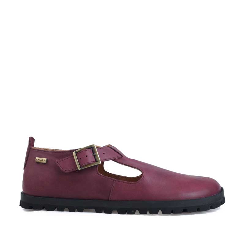 Tikki Lang.S Women's Shoe Mira - Burgundy, outer side view.