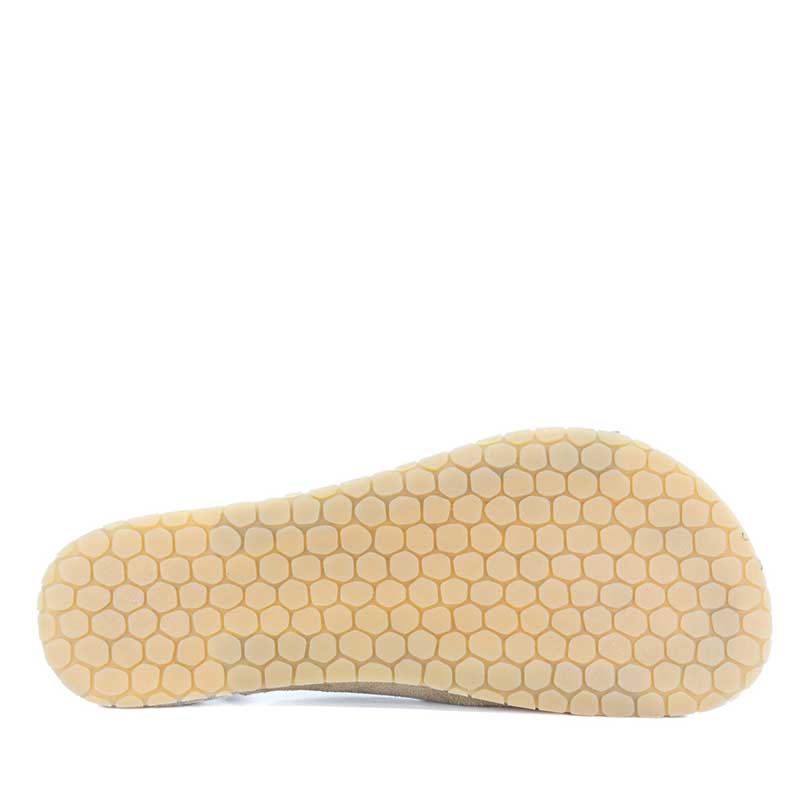Mukishoes Sandal Nazare - Brown Suede, sole view.