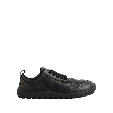 Bobux Alpha Neox School Shoe - Black, outer side view.