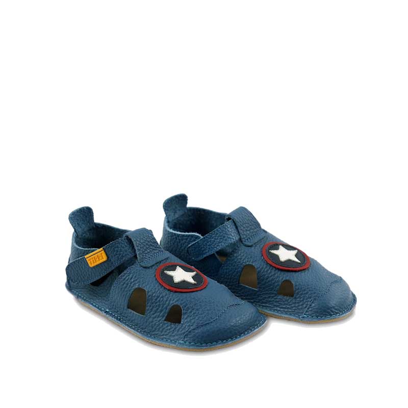 Pair of Tikki Kids Nido Sandals - Hero, angled view showing outer side and front.