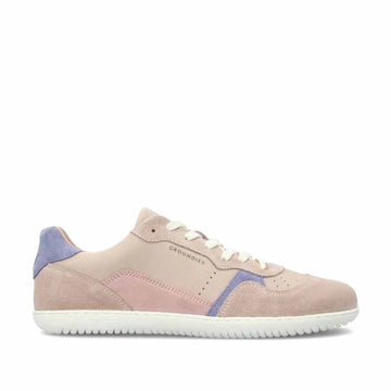Groundies Adults Nova GO1 Trainer - Rose/Orchid, outer side view.