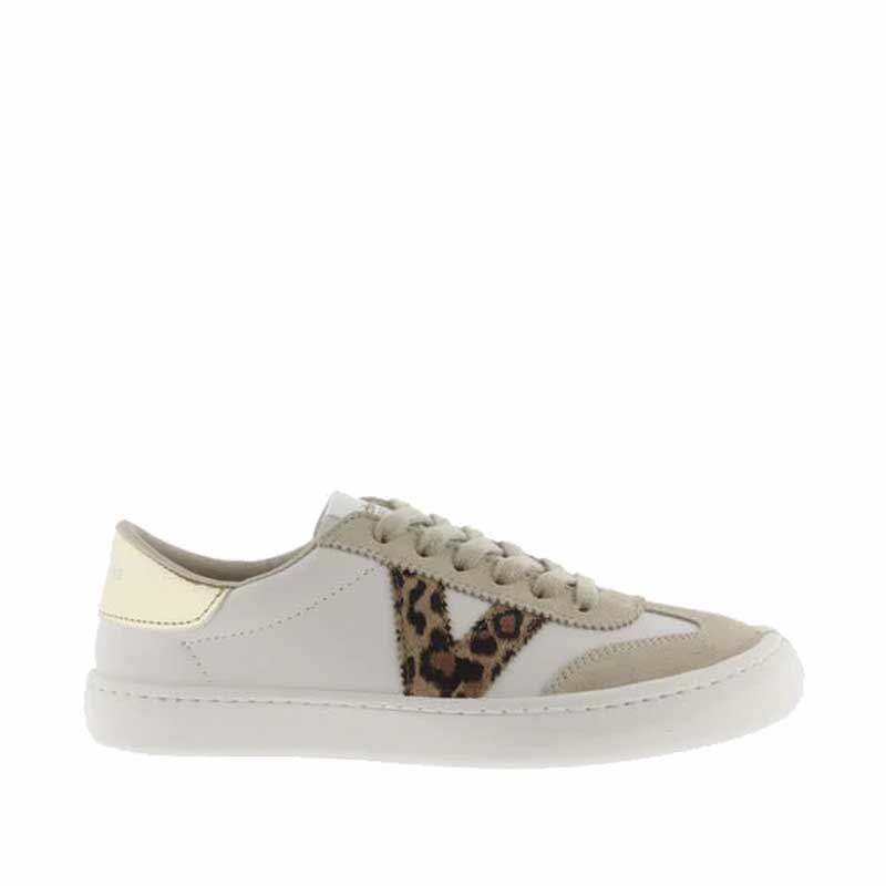 Victoria Women's Trainer Olmo - Beige, outer side view.