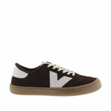 Victoria Adults Trainer Olmo - Chocolate, outer side view.