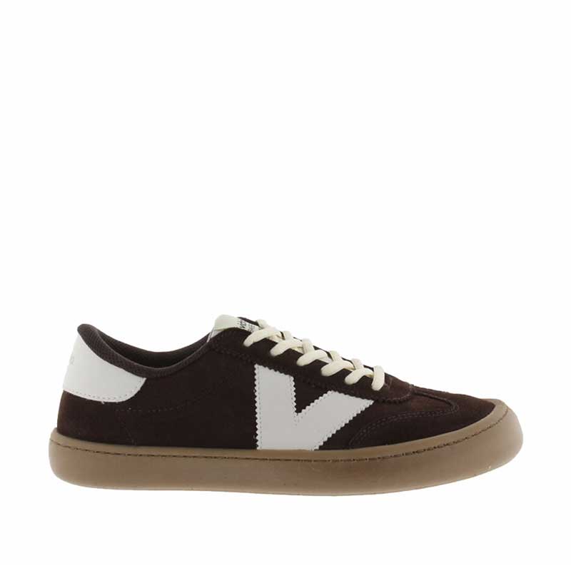 Victoria Adults Trainer Olmo - Chocolate, outer side view.
