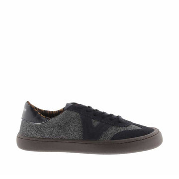 Victoria Women's Glitter Trainer Olmo - Antracita, outer side view.