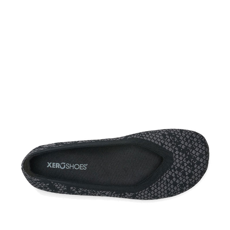 Xero Women's Ballet Shoe Phoenix Knit - Snake, top view.