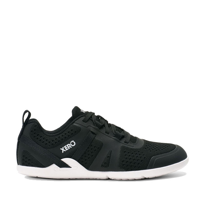 Xero Women's Athletic Shoe Prio Neo - Black and White, outer side view.