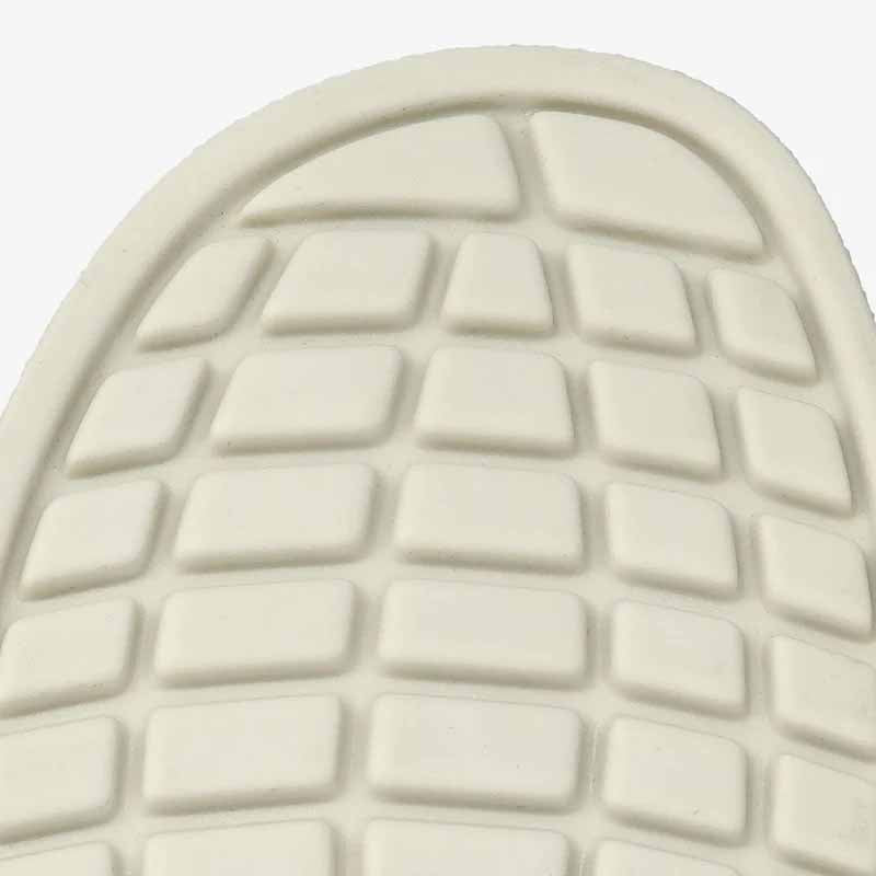 Groundies Adults Panama Trainer - Beige, close up of sole.