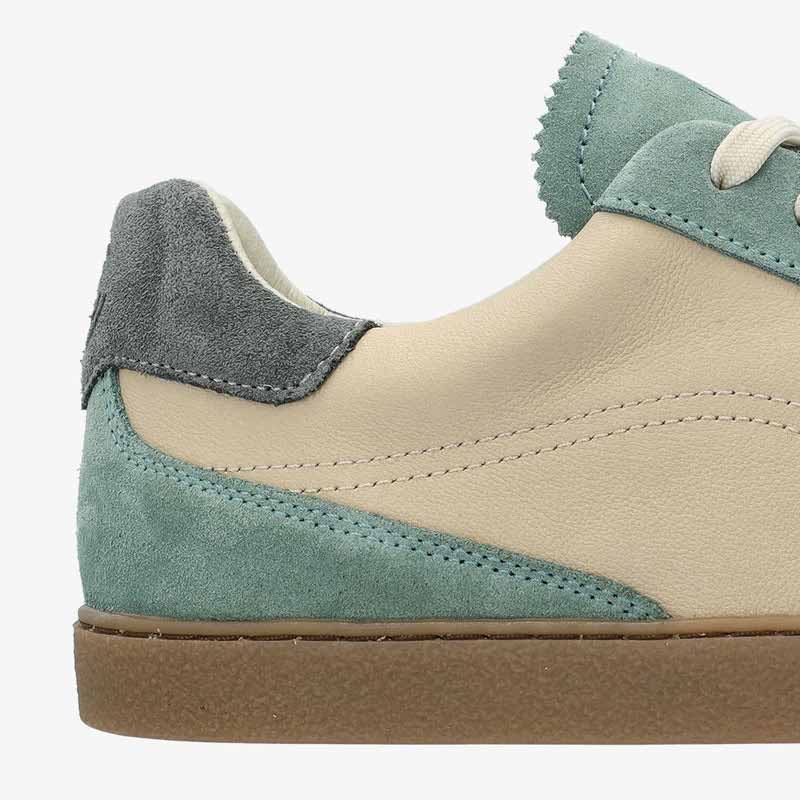 Groundies Adults Panama Trainers - Beige/Sage Green