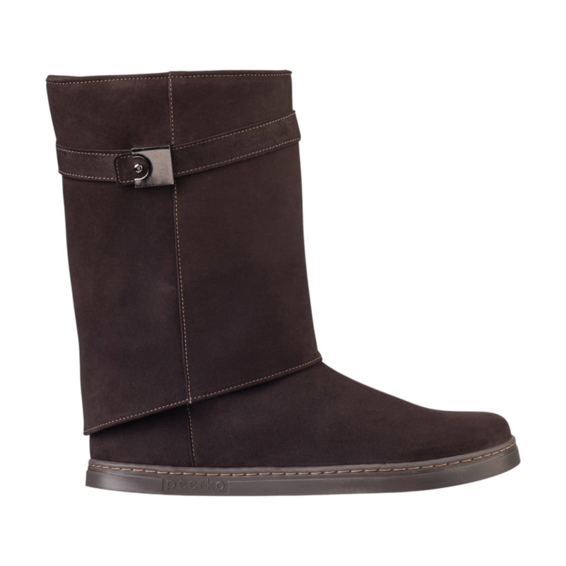 Peerko Women's Boot Eve - Brown, outer side view.