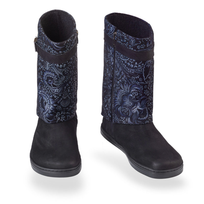 Pair of Peerko Women's Boots Eve - Paradise, one showing the front view and the other angled showing the inner side and front view.