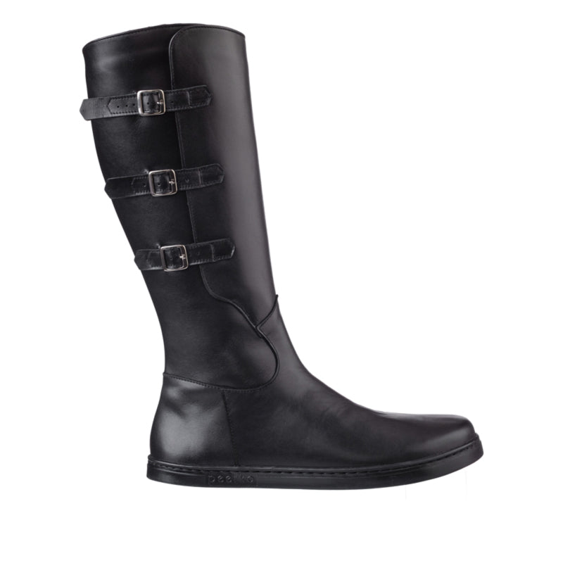 Peerko Women's Boot Joana - Black, outer side view.