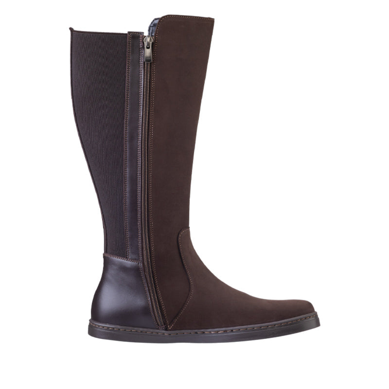 Peerko Women's Regina II Boot - Brown (Wider Calf), inner side view.