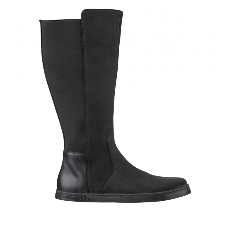Peerko Women's Regina II Boot - Black (Wider Calf), outer side view.