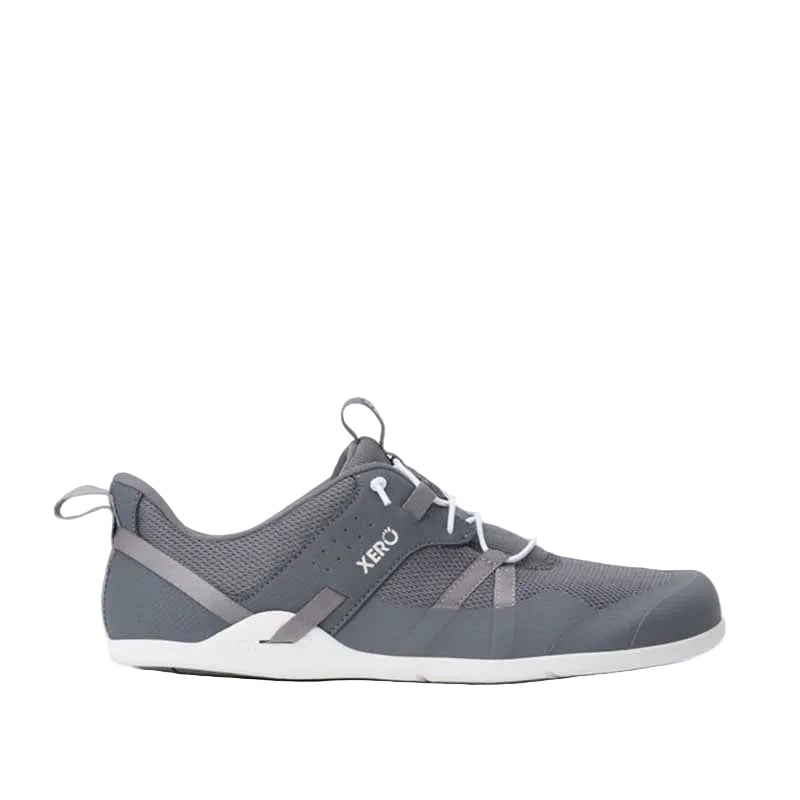 Xero Men's Athletic Shoe Prio Coast - Steel Grey, outer side view.