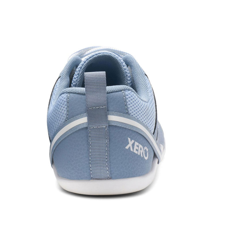 Xero Women's Athletic Shoe Prio - Dusty Blue, rear view.
