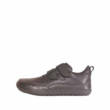 Sole Runner Kids Puck 2 Leather Trainer - Black, outer side  view.