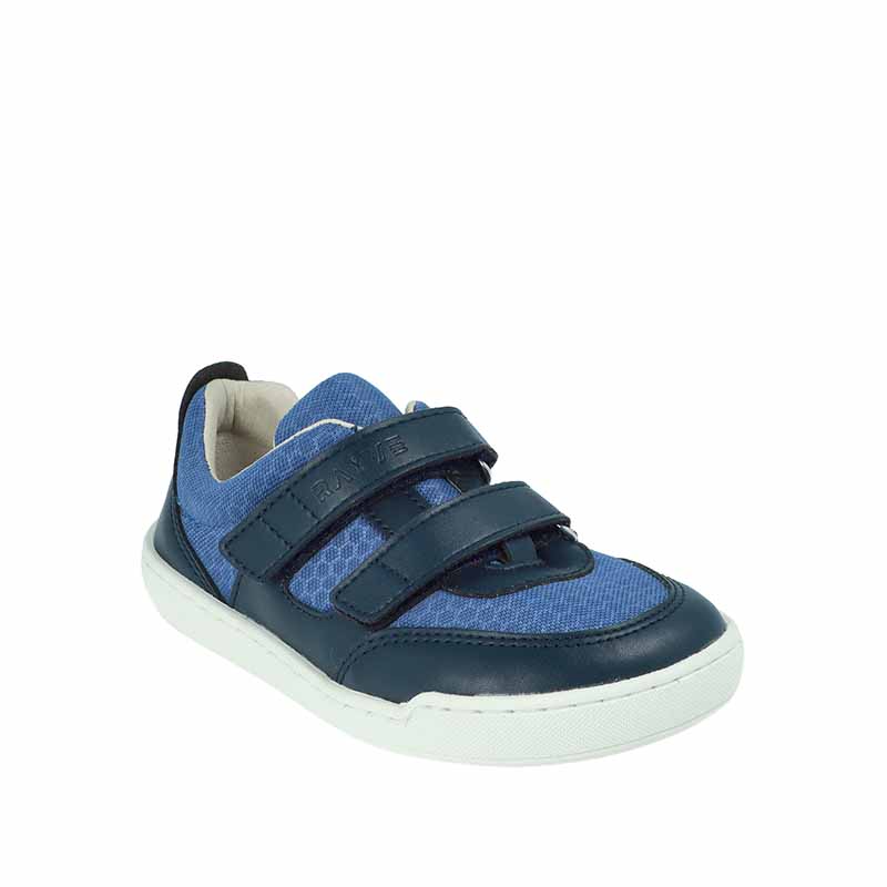 Rayve Kids Trainer Catbourne - Dark Blue, angled view showing outer side and front.