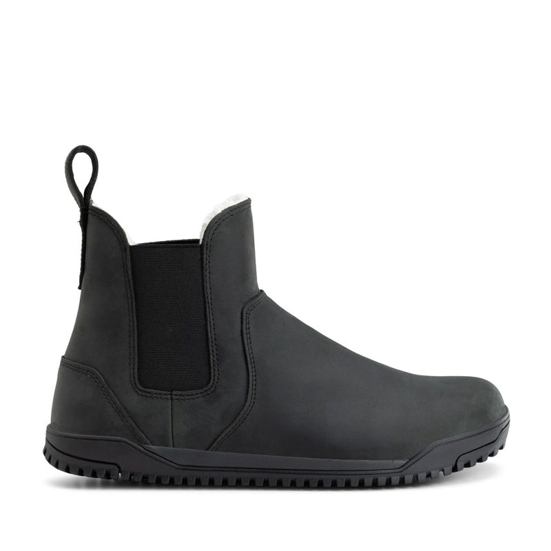 Xero Women's Lined Chelsea Boot Ridgeway - Black, outer side view.