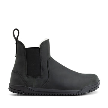Xero Women's Lined Chelsea Boot Ridgeway - Black, outer side view.