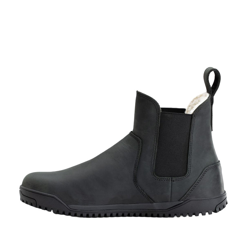 Xero Women's Lined Chelsea Boot Ridgeway - Black, inner side view.