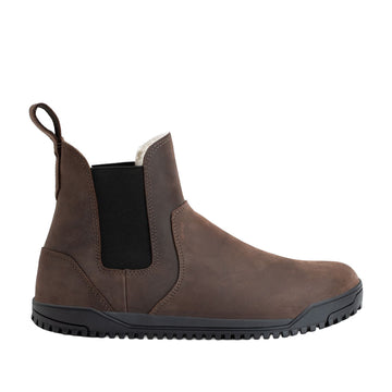 Xero Women's Lined Chelsea Boot Ridgeway - Brown, outer side view.