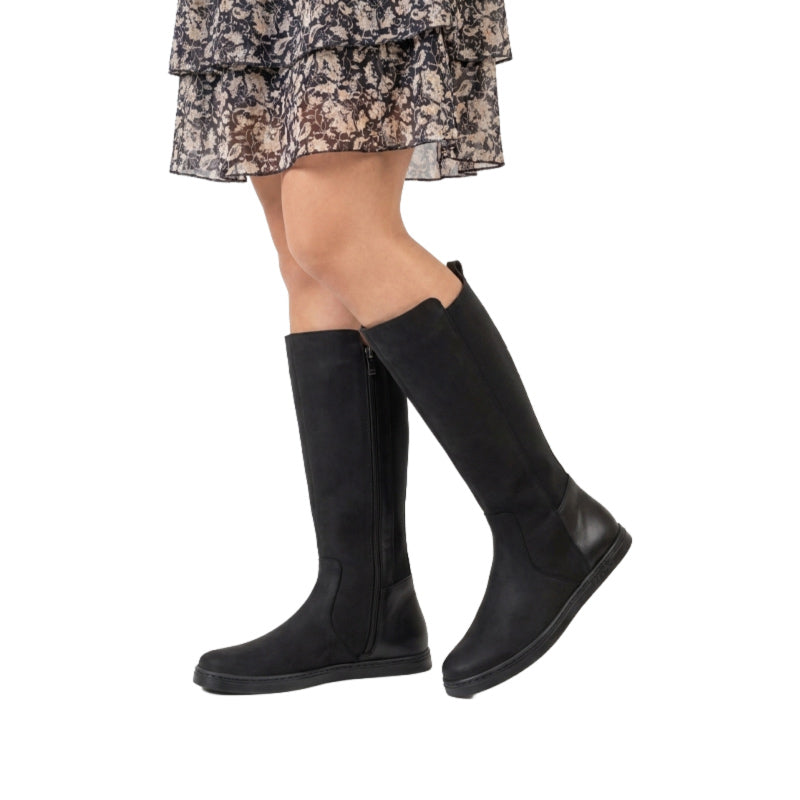 Person wearing Peerko Women's Boots Regina II - Black (Narrower Calf).