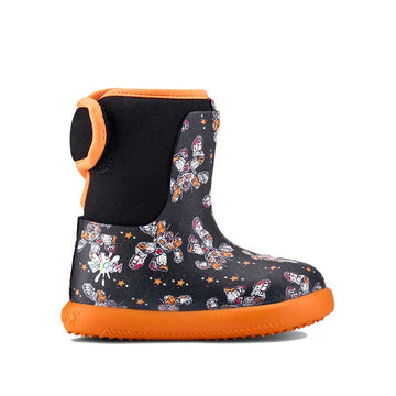 Muddies Waterproof Splish Boot - Transform Orange, outer side view.