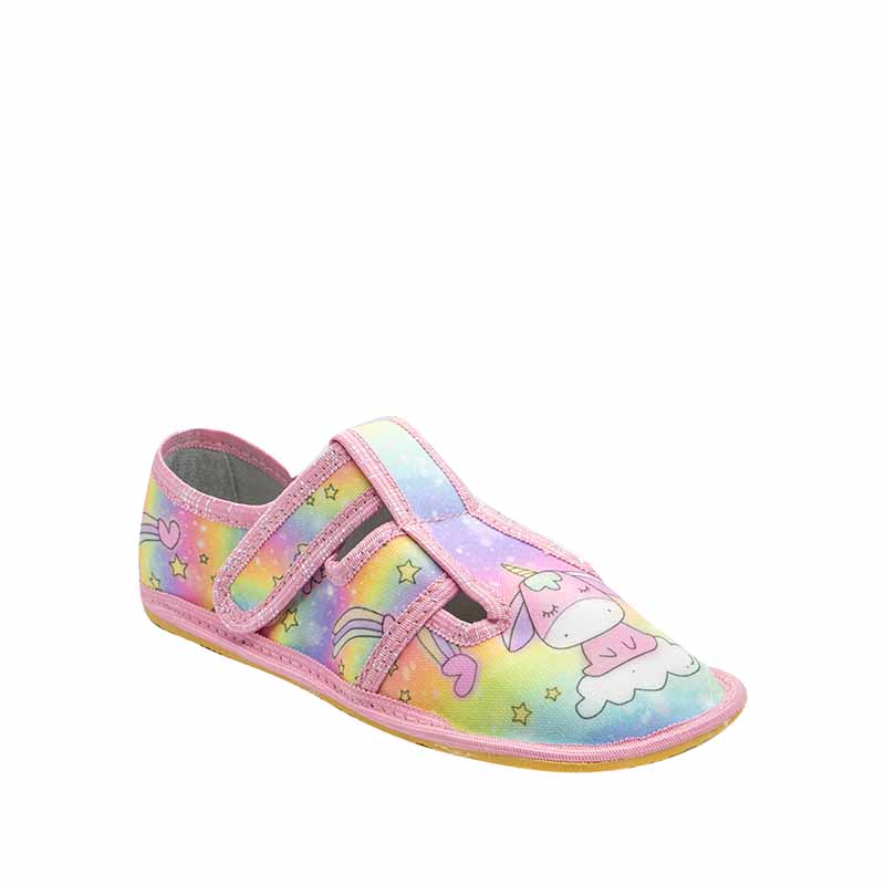 Rayve Kids Slipper - Unicorn, angled view showing outer side and front.