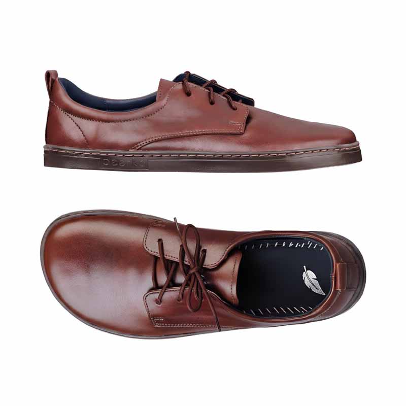 Pair of Peerko Adults Shoes Smart - Business, one showing the outer side the other showing the top.