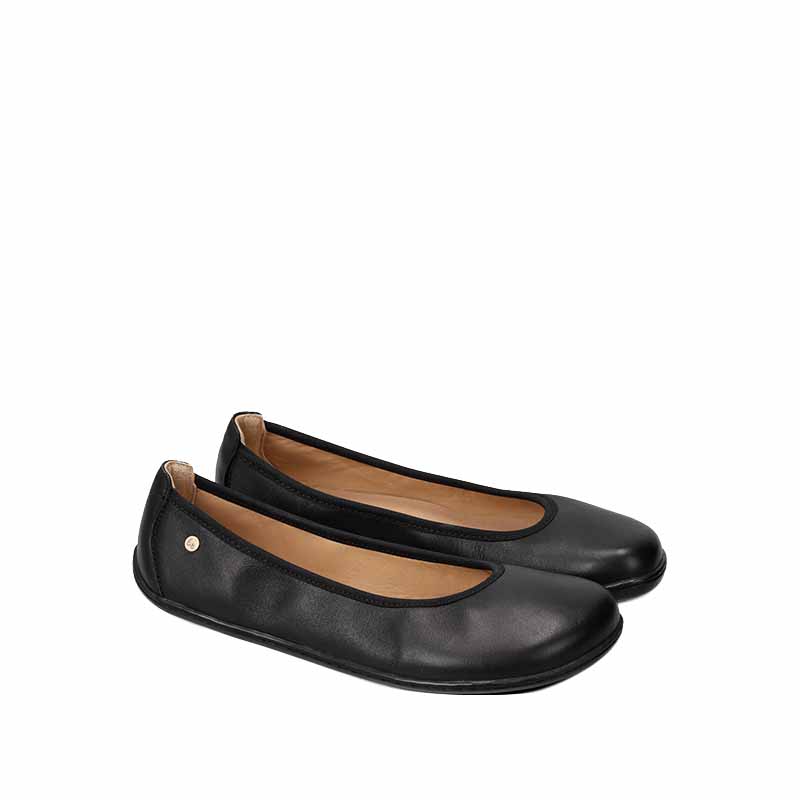 Pair of Be Lenka Women's Ballet Shoes - Sophelia Black, angled view showing outer side and front.