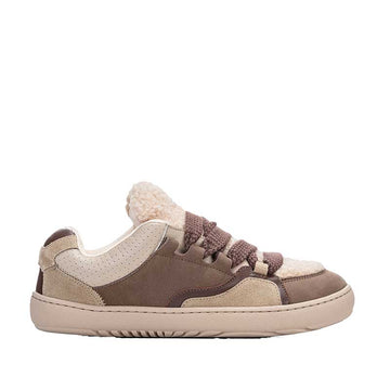 Shapen Women's Teddy Trainer - Brown, outer side view.