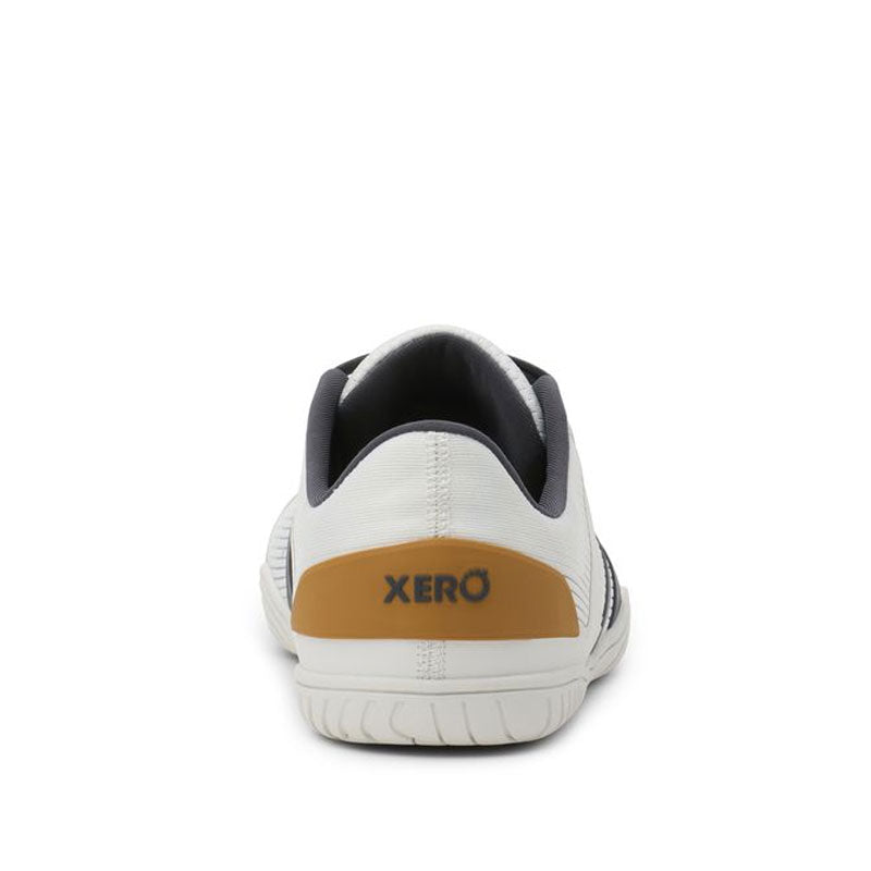 Xero Men's Trainer 360 Rally - White Asphalt, rear view.