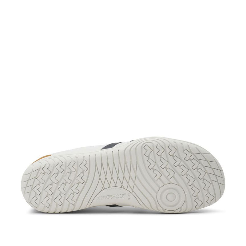 Xero Men's Trainer 360 Rally - White Asphalt, sole view.