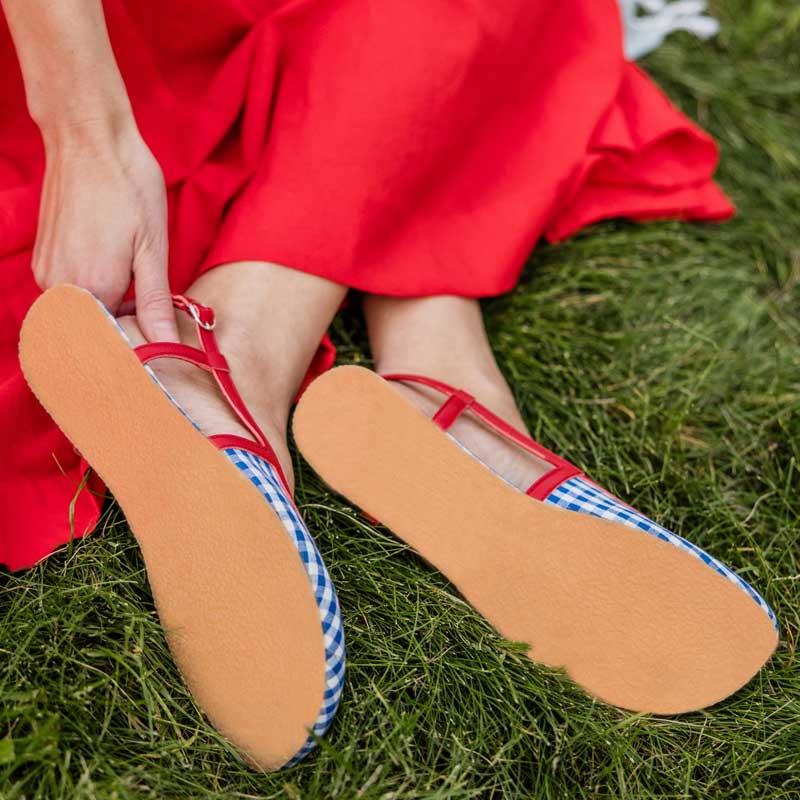 Shapen Women's Twiggy Sandals - Blue and Red