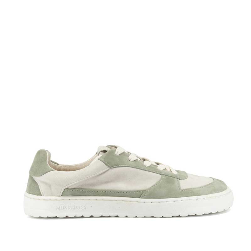 Mukishoes Trainer UNA - Pistachio, outer side view.
