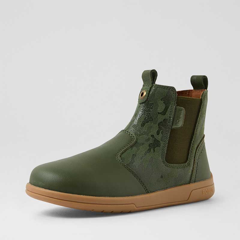 Bobux Kid+ Jodhpur II Boots - Camo Army and Bronze Green