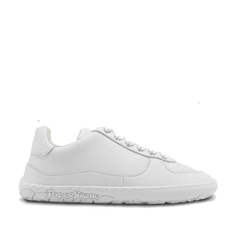 PaperKrane Adults Vegan Shoe Low 2.0 in white, outer side view.