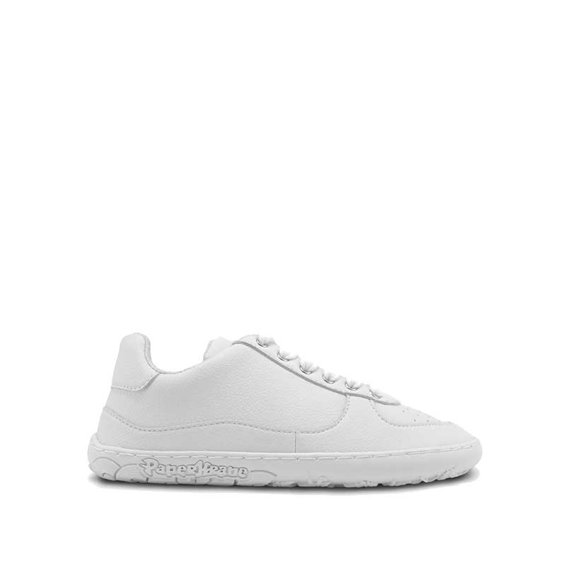 PaperKrane Kids Vegan Shoes Low 2.0 in white, outer side view.