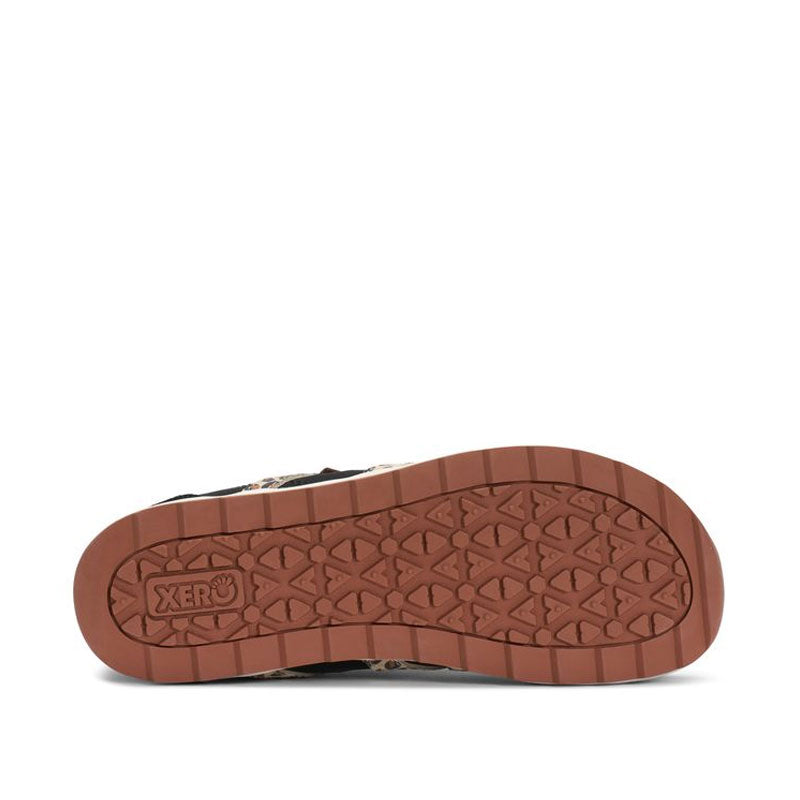 Xero Women's Trainer Wynn - Black/Leopard, sole view.