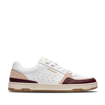 Be Lenka Adults Barebarics Trainer Wave 2.0 - White and Burgundy, outer side view.