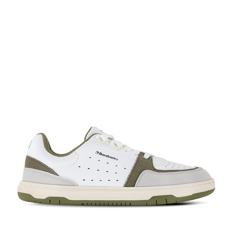 Be Lenka Adults Barebarics Trainer Wave 2.0 - White and Green, outer side view.