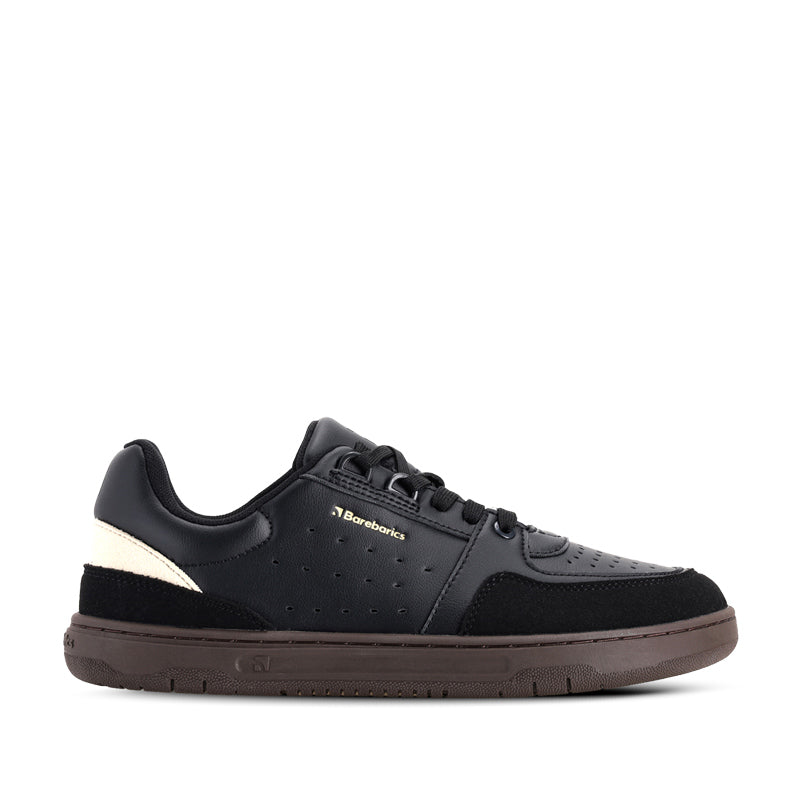Be Lenka Adults Barebarics Trainer Wave 2.0 - Black and Dark Brown, outer side view.